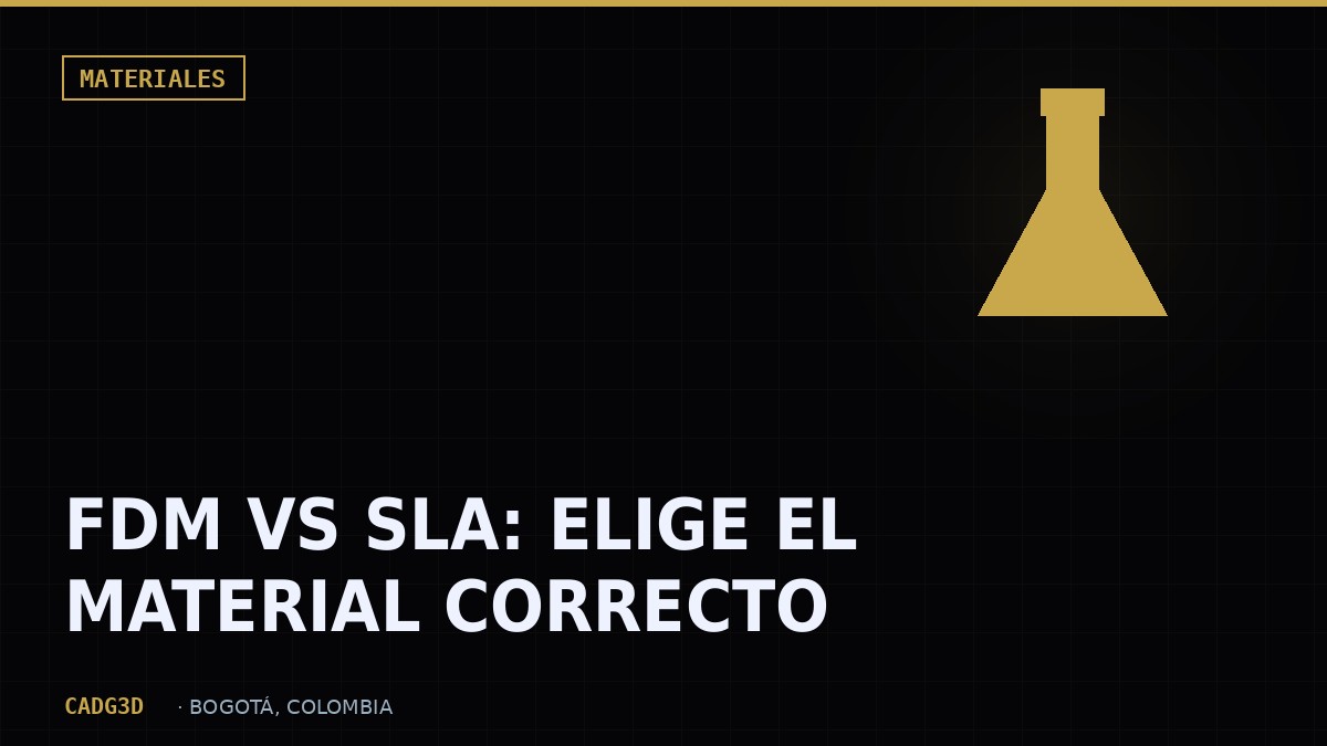 FDM vs SLA: Cómo Elegir el Material Correcto para tu Proyecto